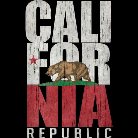 Bear Flag, California Bear, California Shirt, Flag Tattoo, Distressed T Shirt, California Republic, Cali Girl, Small Tattoos For Guys, Bear Logo