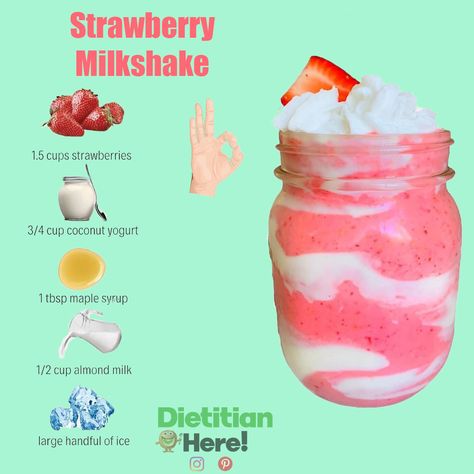 Blender Milkshake Recipe, Strawberry Milkshake Recipe Easy, Milkshakes Recipes, Strawberry Milkshake Recipe, Healthy Water Recipes, Milkshake Recipe Strawberry, Healthy Milkshake, Milkshake Recipe Easy, Smoothie Recipes Strawberry