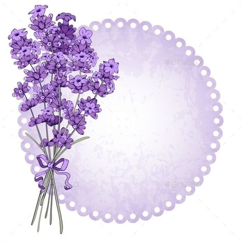 Lavender by mari_pazhyna | GraphicRiver Lavender Bouquet, Vintage Background, Borders And Frames, Flower Background Wallpaper, Background Vintage, Lavender Flowers, Floral Border, Floral Background, Floral Vintage