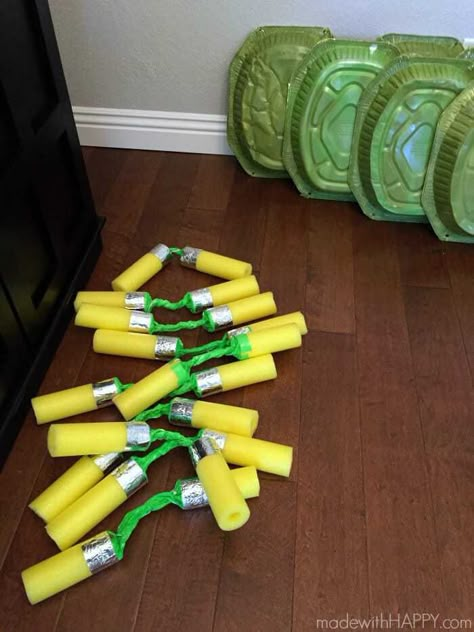 Ninja Turtle Crafts, Ninja Birthday Party Ideas, Teenage Mutant Ninja Turtle Party, Ninja Birthday Party, Mutant Ninja Turtles Party, Ninja Turtle Costume, Turtle Birthday Parties, Tmnt Birthday, Ninja Turtles Birthday Party