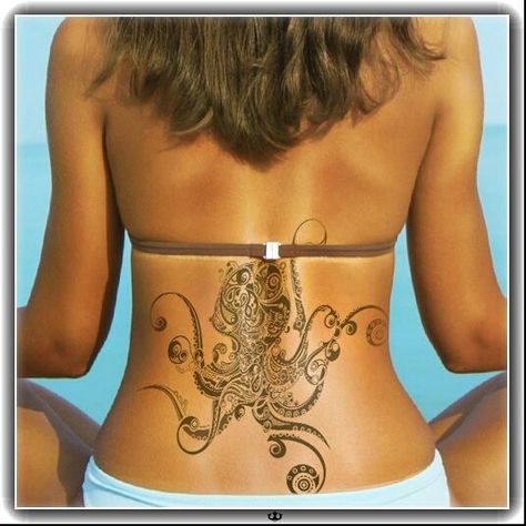 . Lower Back Tattoo Designs, Tattoo Pierna, Chris Garver, Octopus Tattoo Design, Octopus Tattoos, Girl Back Tattoos, Tattoos Mandala, Samoan Tattoo, Tattoos Geometric