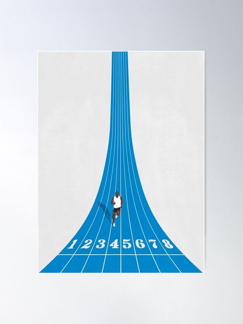 "100m Sprint" Poster by The-Drone-Man | Redbubble Running Graphic Design Illustrations, Water Graphic Design Poster, Run Illustration, 100m Sprint, Running Poster, Box Sport, Running Illustration, Running Posters, Quirky Illustration