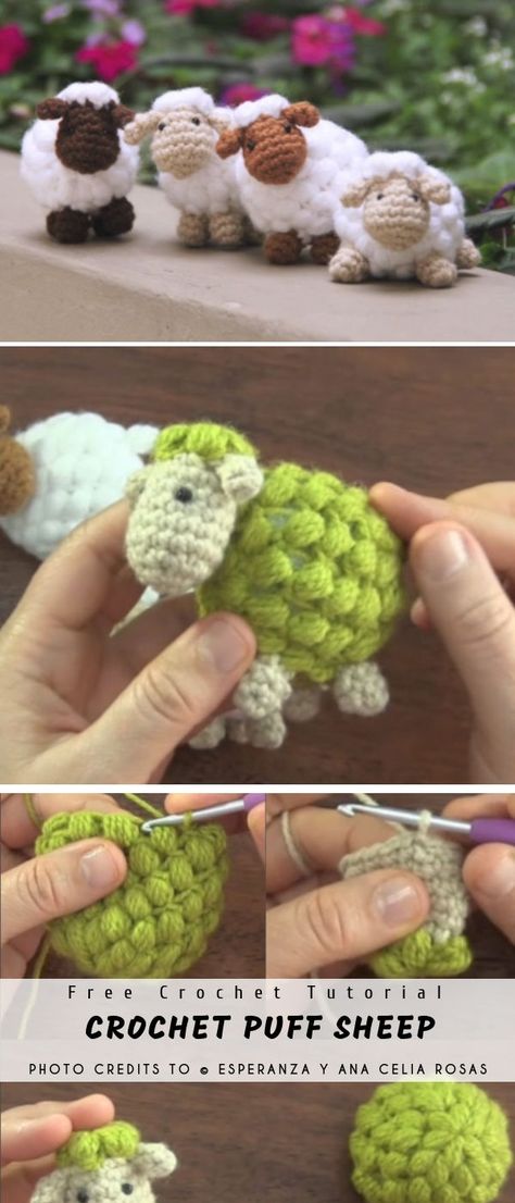 Sheep Puff Amigurumi #crochetpattern #free #amigurumi Tiny Amigurumi Free Pattern, Crochet Sheep Free Pattern, Crochet Lamb Pattern, Tiny Amigurumi, Crochet Sheep, Easter Crochet Patterns, Crochet Animals Free Patterns, Crochet Amigurumi Free Patterns, Crochet Amigurumi Free