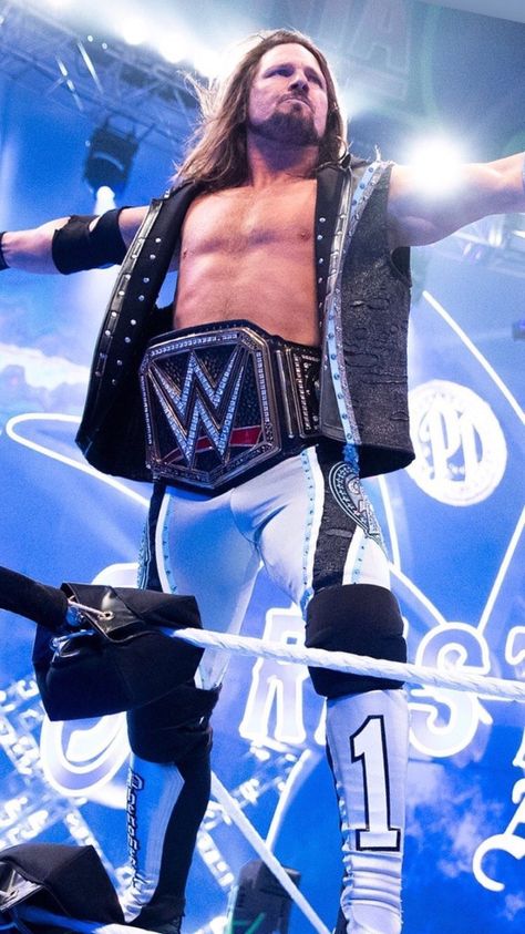 AJ Styles WWE Wrestlemania 34 NEW Orleans, Louisiana Wwe Aj Styles Wallpaper, Aj Styles Wallpaper, Wwe Aj Styles, Aj Styles Wwe, Wrestling Belts, Andrew Smith, Roman Reigns Smile, Bullet Club, Sports Drawings