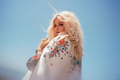 Kesha announces Rainbow tour dates Kesha Rainbow, Many Tattoos, Olivia Bee, Kesha Rose, Blue Photos, Birthday Suit, Kesha, Pop Singers, Demi Lovato