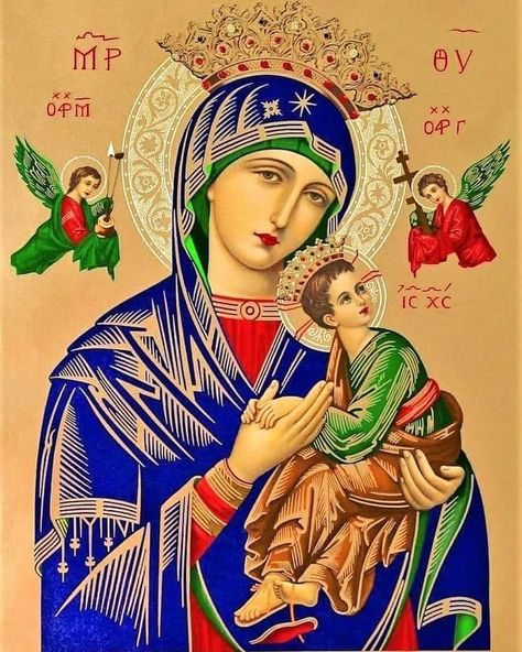 Jesus Pictures Catholic, Mother Mary Wallpaper, Mother Of Perpetual Help, Romantic Kiss Gif, Our Lady Of Perpetual Help, Lady Of Perpetual Help, Church Icon, Mother Mary Images, Catholic Pictures