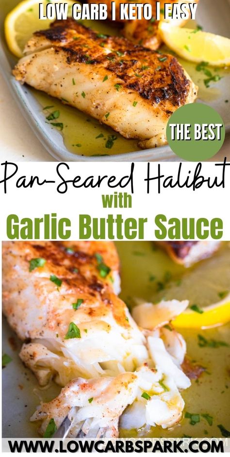 Halibut Recipes Cream Sauce, Cedar Plank Halibut, Poached Halibut Recipes, Rockfish Recipes Pan Seared, Lemon Butter Halibut, Best Halibut Recipes, Pan Seared Halibut Recipes, Pan Seared Halibut, Halibut Recipes Baked