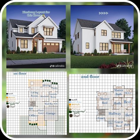 House Layout Plans 5 Bedroom, Bloxburg House Layout With Grid, Bloxburg Floor Plans With Grid, Cute Bloxburg House Layouts 2 Story, Suburban Bloxburg House Layout, Bloxburg Town House Layout Ideas, House Layouts With Grid, Layout Design Bloxburg, Bloxburg House Layouts 2 Story Grid