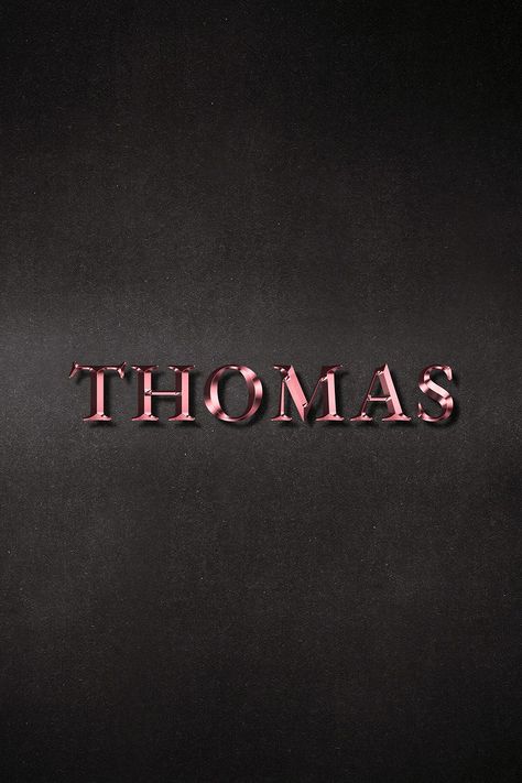 Thomas typography in metallic rose gold design element | free image by rawpixel.com / Maewh Thomas Name, Free Illustration Images, Text Logo Design, Man Illustration, Metallic Rose Gold, Name Wallpaper, Idea Board, Name Tattoos