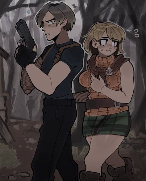 Resident Evil 4 Ashley, Sick Drawings, Resident Evil Funny, Resident Evil Collection, Big Kiss, Resident Evil Game, Resident Evil Leon, The Residents, Ashley Graham