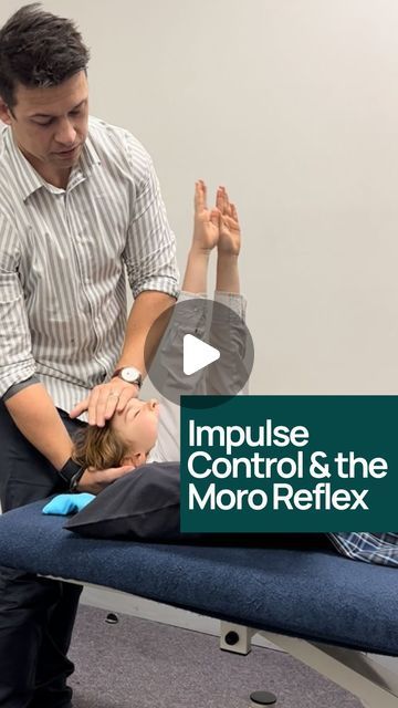 BRAIN & BODY HEALTH on Instagram: "Mastering Impulse Control and Emotional Regulation: Testing and Integrating the Moro Reflex 🌟🧠  Struggling with impulse control or emotional regulation? It could be the Moro reflex at play. Here’s a simple way to test for it and a powerful exercise to help integrate it.  Moro Reflex Test 👀 1. Starting Position - Lie on your back with arms reaching up towards the ceiling and head relaxed.  2. The Test - Gently drop your head backward and observe your arms. If they jerk up, the reflex is active. If they stay still, the reflex is integrated.  Overs and Unders to the Rescue👐🏼  1. Setup - Grab a ball or an object and stand with legs slightly spread.  2. The Move - Look over, head backwards, grab the object, then pass it under your legs while tucking your Reflex Integration Therapy, Tlr Reflex Exercises, Moro Reflex Exercises, Stnr Reflex Integration Activities, Primitive Reflex Integration Exercises, Moro Reflex Integration Exercises, Primitive Reflexes Exercises, Impulse Control Activities For Kids, Reflex Integration