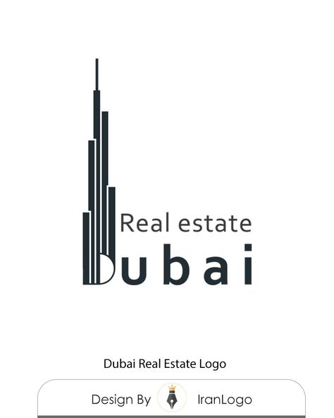 Dubai real estate logo design by Iran Logo Dubai Logo Design, Iran Logo, Dubai Logo, Copper Logo, Waiting Room Design, Tourism Logo, News Logo, Estate Logo Design, Dubai Tourism