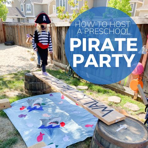 Host a Pirate Party for Kids - Toddler Approved Birthday Party 30, Pirate Party Games, Kids Pirate Party, Pirate Ideas, Mermaid Pirate Party, Pirate Themed Birthday Party, Pirate Activities, Pirate Themed Birthday, Pirate Games