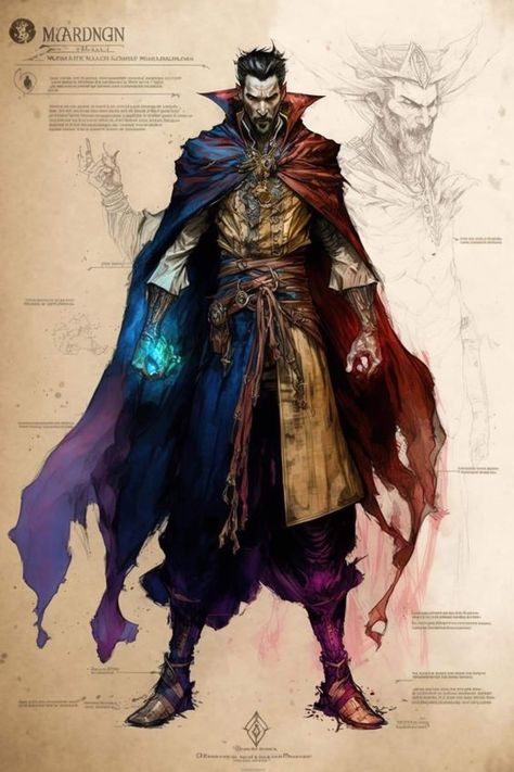 Magic Superhero Design, Persian Warrior, Doctor Strange Marvel, Marvel Characters Art, D&d Dungeons And Dragons, Superhero Design, Character Design Male, Fantasy Inspiration, Fantasy Artwork