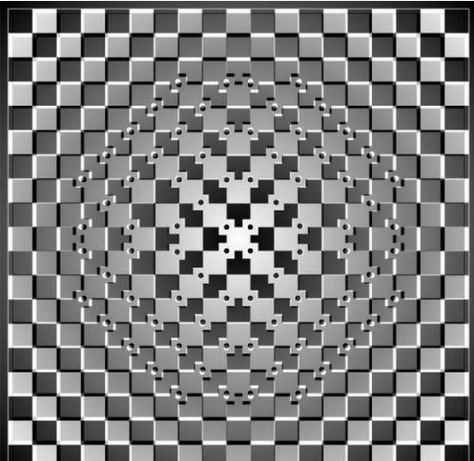 Optical illusion - Watch at center point of this pic Circle Illusion, Crazy Optical Illusions, Image Illusion, 3d Optical Illusions, Cool Optical Illusions, Visual Illusion, Art Optical, Psy Art, Optical Art