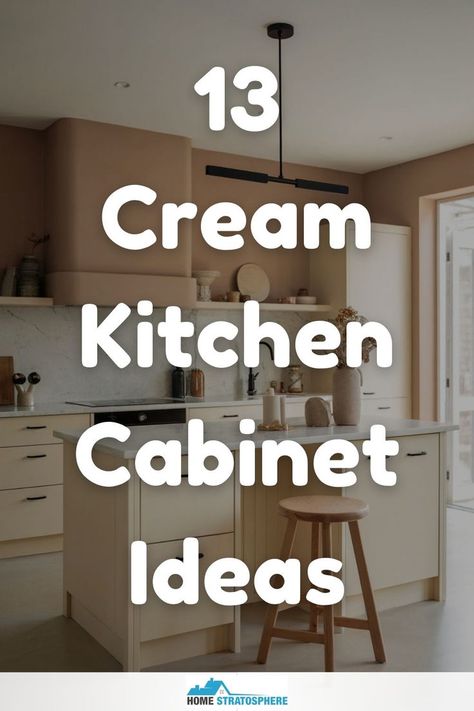 A cream kitchen cabinets with a classic and elegant design that adds warmth and sophistication to the kitchen. Cream Cabinets Kitchen, Cream Kitchen Cabinet, Neutral Kitchen Cabinets, Cream Kitchen Cabinets, Cream Cabinets, Cream Kitchen, Neutral Kitchen, Kitchen Cabinet Ideas, Timeless Kitchen