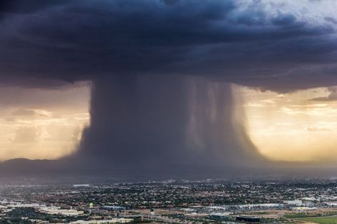 Photographs of a Microburst Rising Over Phoenix Appear Just Like a Mushroom Cloud | Colossal Argentina Landscape, Mountains Montana, Wild Weather, Into The West, Rain Storm, Scenic Photography, Photography Landscape, Storm Clouds, Natural Phenomena