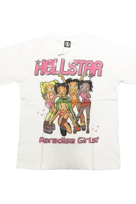 Y2K Aesthetic Hellstar Paradise Girls T-Shirt Unisex (3) Y2k Tiktok, Paradise Girl, Baddie Aesthetic, Y2k Vibes, Clothing Trends, Aesthetic T Shirts, Bold Typography, Girls T Shirt, Cute Simple Outfits