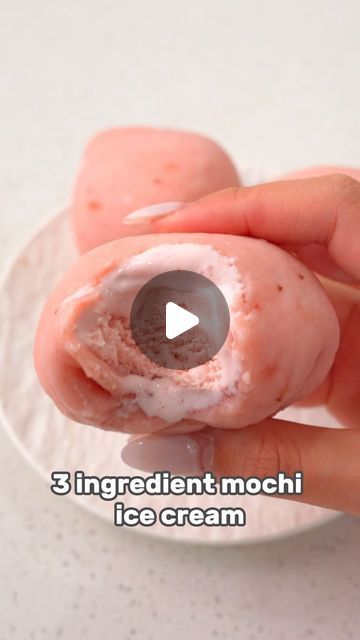 Catherine Zhang on Instagram: "3 ingredient strawberry mochi ice cream 🍓 Just a reminder that this delicious easy mochi recipe exists 🥰 (also because the audio was removed and I like this video)  Link to the recipe in my bio or here: https://zhangcatherine.com/strawberry-mochi-ice-cream/ . . . #dessert #mochi #asian #strawberry #icecream #easyrecipes" Mochi Recipe Videos, Mochi Ice Cream Recipe, Homemade Mochi Ice Cream, Jello Mochi Microwave, Ice Cream Mochi, How To Make Mochi Ice Cream, Mochi Making Videos, Strawberry Ice Cream Mochi Recipe, Strawberry Ice Cream Mochi