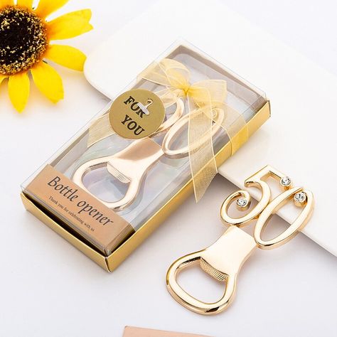 Gold Bottle Opener, Baby Party Favors, Groomsmen Party, Bottle Opener Design, Bottle Opener Favors, Wedding Bottle Opener, Anniversary Favors, Birthday Giveaways, 50 Wedding Anniversary Gifts