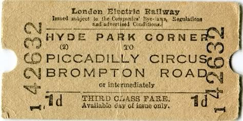 Ticket London Postcard Vintage, Old Ticket Vintage, Vintage Circus Ticket, Vintage Train Ticket, Railway Ticket, Vintage Tickets, Vintage Documents, Cirque Vintage, Carnival Tickets