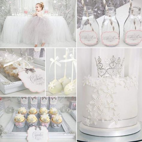 Snow Princess Birthday Party, Birthday Party Ideas Themes, Winter Onederland Party Girl 1st Birthdays, Winter Woodland Birthday, Ice Princess Party, Winter Onederland Party Girl, Party Ideas Themes, Knight Birthday Party, Milk Glasses