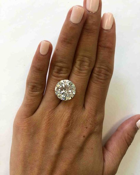 hand with 10 carat diamond Carat Size Guide, 10 Carat Diamond Ring, 3 Carat Engagement Ring, 5 Carat Diamond Ring, Carat Sizes, Large Diamond Rings, Round Brilliant Engagement Ring, Diamond Carat Size, Small Engagement Rings