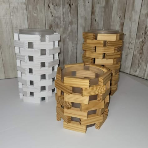 Dallor Tree, Diy Jenga, Brick Wall Ideas, Wooden Crafts Diy, Jenga Blocks, Diy Dollar Tree Decor, Block Craft, Dollar Tree Decor, Dollar Tree Diy Crafts