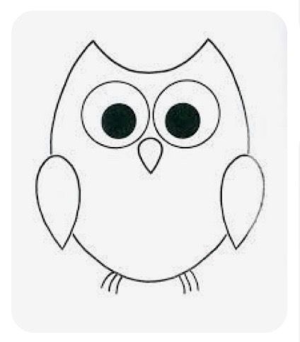 Owl Drawing Simple, Cute Owl Drawing, Owl Outline, Simple Owl, Owl Templates, Owl Drawing, Animal Outline, Owl Clip Art, Animal Templates