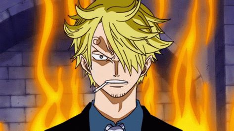 Sanji GIF - Sanji - Discover & Share GIFs Sanji Gif, Gif, One Piece, Hair, Anime, Blue