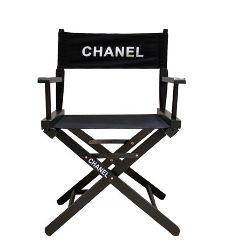 not my picture Director Chair, Director's Chair, Chanel Decor, Chanel Print, The Penthouse, Minimalist Icons, Directors Chair, Shower Cabin, Room Update