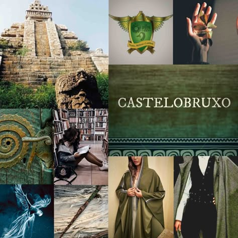 Castelobruxo - Harry Potter Wizarding schools aesthetic 7/12 Magic Schools Harry Potter, Wizarding School Aesthetic, Wizarding Schools Around The World, Harry Potter Schools, Harry Potter Schools Around The World, Witch School Aesthetic, Harry Potter Ilvermorny, Magic Academy Aesthetic, Uagadou School Of Magic