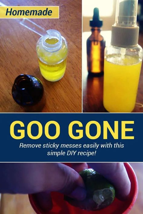 Get that sticker residue off with this homemade Goo Gone recipe! This will work on plastic, glass, metal, books as well as removing gum, candy or paint from carpet too! Remove Tape Residue, Homemade Goo Gone, How To Remove Adhesive, Remove Sticker Residue, Remove Sticky Residue, Cheap Recipe, Uric Acid Crystals, Goo Gone, Diy Cleaning Solution