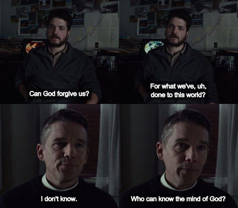 First Reformed (2018) by Paul Schrader First Reformed Movie, First Reformed, Tv Series Quotes, Best Movie Lines, Series Quotes, Trend Quote, Favourite Movie, God Forgives, Favorite Movie Quotes