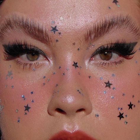 Lou on Instagram: “Negative Space and Stars ✨ PRODUCTS: Base: @danessa_myricks Prism FX hydrating lotion @glowbyauric Glow Lust in Selenite @bourjoisau…” Fairy Lips, Space And Stars, Pears Soap, Candy Photoshoot, Healthy Mix, Avant Garde Makeup, Soft Matte Lip Cream, Star Makeup, Eyes Lips Face