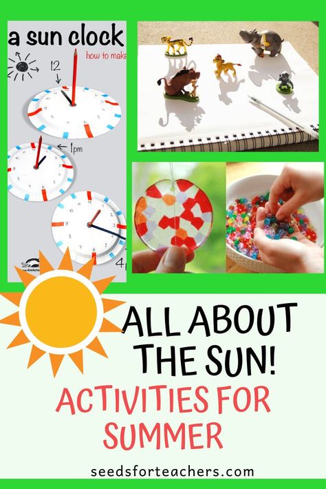 Make a sundial, learn about how big the Sun is and make a fantastic piece of artwork! Sun Projects For Kids, Sun Theme Activities For Preschool, Sun Stem Activities For Kids, Sun Experiments For Kids, Sun Science Experiments For Kids, Sun Stem Activities, Sun Science Activities, Sun Activities For Kids, Learning About The Sun