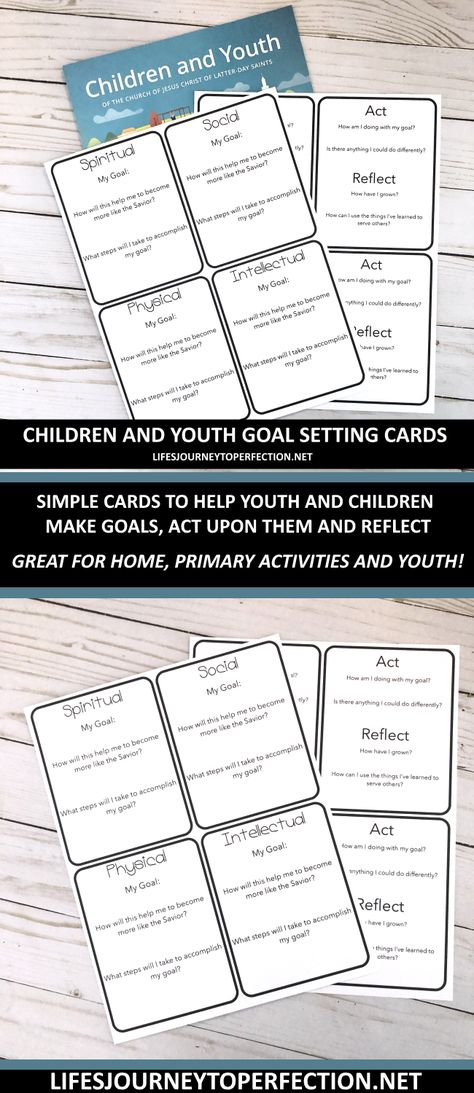 Life's Journey To Perfection: Children and Youth Goal Setting Cards Lds Primary Activity Goals, Activity Day Goal Setting Lds, Primary Goals Lds, Goal Setting Activity Days Lds, Children And Youth Program Lds Goals Free Printable, Youth Goals Lds Free Printable, Lds Children And Youth Goal Sheet, Yw Goal Setting Activity, Lds Goal Setting