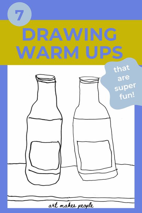 Here are 7 actually really fun drawing warm-ups. These can be practiced daily as a warm up for your drawing practice, or you can just try them for fun! (These are amazing student drawing ideas.) Drawing Lessons For Adults, Quick Drawing Ideas, Art Warmups Exercises, Drawing Warm Ups Exercises, Art Warm Ups, Warm Up Drawing Exercises, Drawing Warm Ups, Drawing Warmups, Drawing Warmup Exercise