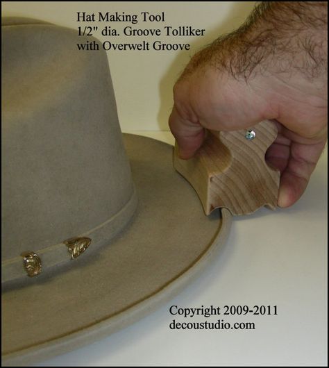 Groove Tolliker Hat Making Tool SHIPS IMMEDIATELY Pencil Curl Hat Brim Shaper Curler, (0.375 inch wide by 0.125 inch deep) groove foot Pencil Curls, Cowboy Hat Styles, Trening Sztuk Walki, Mad Hat, Fleece Hats, Hat Blocks, Making Tools, Millinery Hats, Western Hats