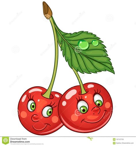 Cartoon Cherry, Vegetable Coloring Pages, Happy Fruit, Fruit Clipart, Watermelon Art, Fruit Cartoon, Cartoon Drawing Tutorial, Funny Fruit, Fruits Images