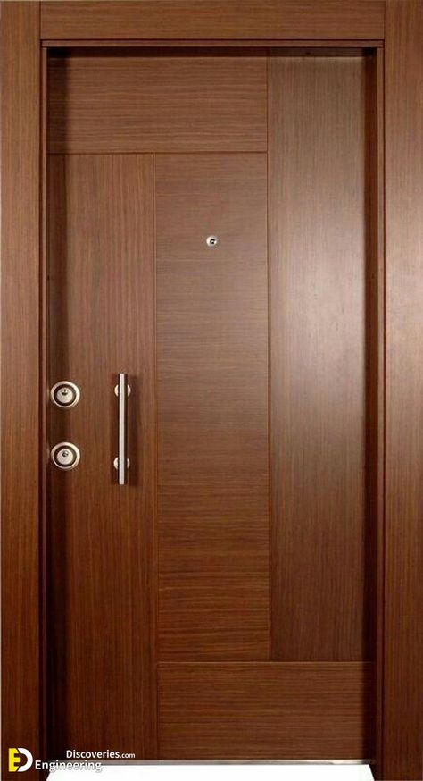 Top 50 Modern Wooden Door Design Ideas You Want To Choose Them For Your Home | Engineering Discoveries Solid Door Design Entrance, Modern Room Doors, Entrance Doors Design, Modern Door Design Interior, Pintu Ganda, Pintu Interior, Wooden Door Entrance, Door Design Ideas, Flush Door Design