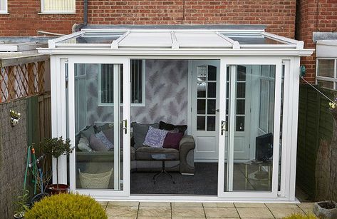 Modern Lean-To Conservatories | Buy now, pay nothing for a year | EYG Lean To Conservatory Ideas, Diy Conservatory, Glass Sunroom, Lean To Conservatory, Conservatory Extension, Conservatory Ideas, Conservatory Design, Kitchen Diner Extension, Conservatory Roof