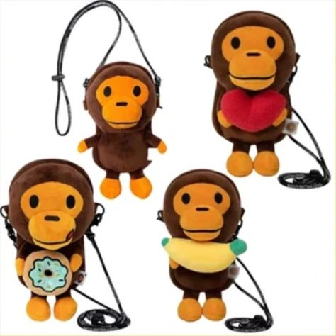 I just found this on AliExpress: $36.03 | Monkey Mobile Phone Bag Milomonkey Phone Bag Shoulder Bag Monkey Holding Bananas Monkey Holding Bananas Kawayi plush doll gifts Monkey Phone Case, Custom Journals, Kawaii Plush, Mobile Phone Bag, Doll Gift, Canvas Designs, Custom Case, Custom Posters, Custom Tumblers