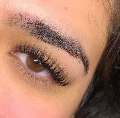 Lash Extensions Minimal, Whispy Lashes Natural, Eyelash Extensions Styles Wispy Natural, 9-14 Mm Lashes, Pretty Lash Extensions Natural, Eyelash Extensions Brown Eyes, 14mm Lash Extensions, Lashes 2:1, Kylie Lash Extensions