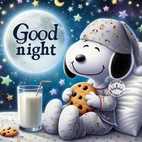 Goodnight Snoopy, Good Night Prayer Quotes, Good Morning Snoopy, Good Night Funny, Snoopy Images, Cute Good Night, Slaap Lekker, Snoopy Wallpaper, Good Night Friends