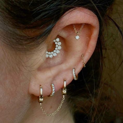 Daith Curated Ear, Maria Tash Piercing Ideas, Maria Tash Curated Ear, Curated Ear, Speak To Me, Maria Tash, Daith Piercing, Body Piercings, Jewellery Ideas