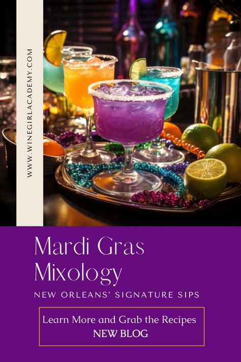 Learn about classic Mardi Gras cocktail recipes, including the Hurricane, Sazerac, and Ramos Gin Fizz, with easy-to-follow instructions and fun facts about their origins. Read the blog and grab the recipes now. Mardi Gras Cocktails, Mardi Gras Drinks, Mardi Gras Activities, Pancake Tuesday, Ramos Gin Fizz, American Cocktails, Spring Dance, Classic Cocktail Recipes, Sazerac