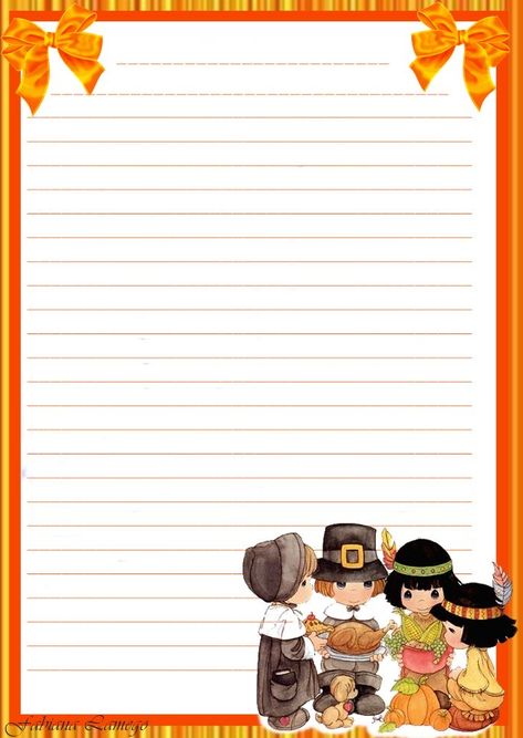 Thanksgiving Stationary Free Printable, Thanksgiving Stationary, Thanksgiving Writing Paper, Lined Stationary, Mummy Birthday, Cute Writing, Thanksgiving Writing, Thanksgiving Planner, Printable Lined Paper