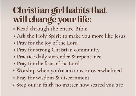 Holy Girl Habits, Christian Girl Habits, Christian Habits, Biblical Femininity, Holy Girl, Inspire Bible, God Things, Jesus Praying, Inspire Bible Journaling