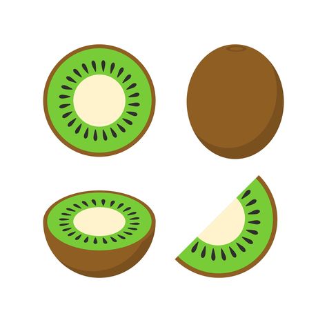 Kiwi design illustration vector icons. :: Behance Kiwi Logo, Kiwi Illustration, Kiwi Vector, Kiwi Design, Illustration Food, Creative Icon, Icons Design, Illustration Vector, Design Working